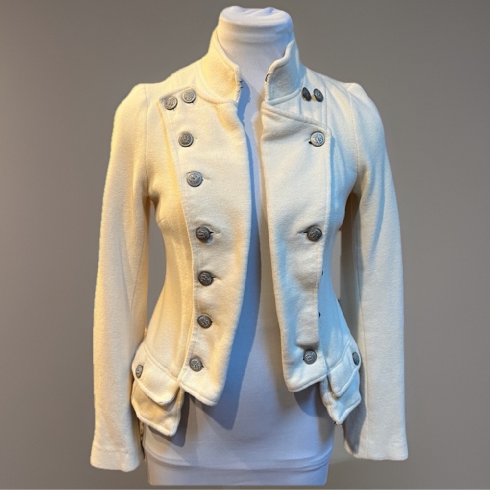 We The Free Cream Moto Military Jacket